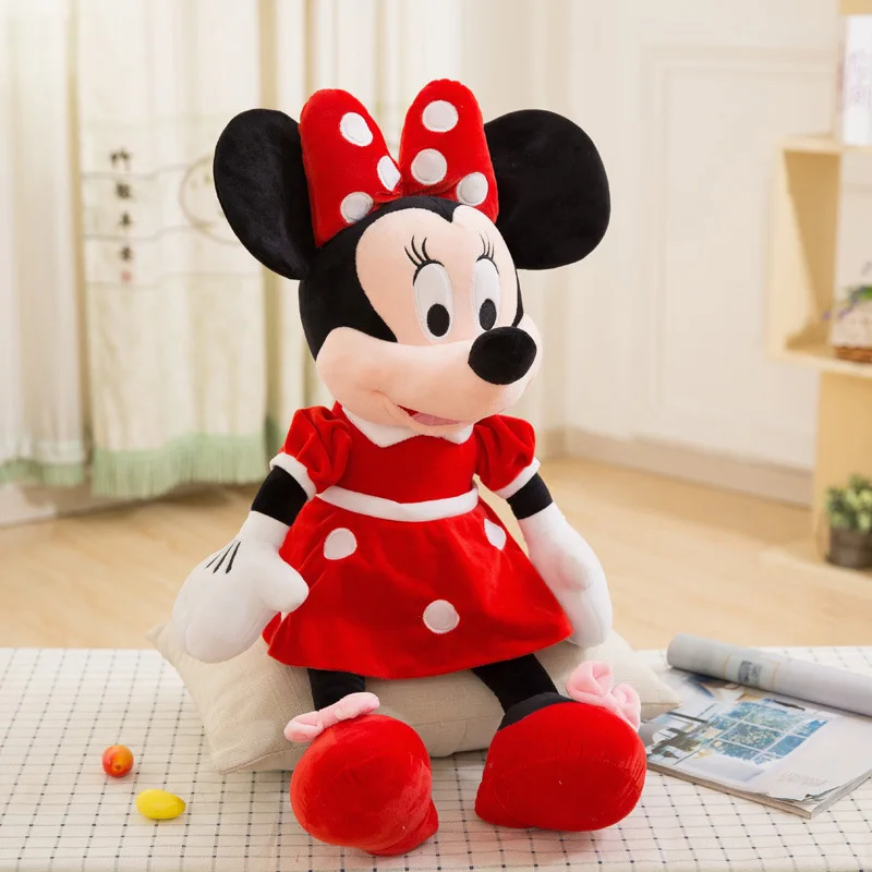 Disney Mickey Mouse Minnie Plüschpuppen Tier Stofftiere Geburtstagsgeschenk Weihnachtsgeschenk für Kinder Niedliche Mickey Minnie präsentiert