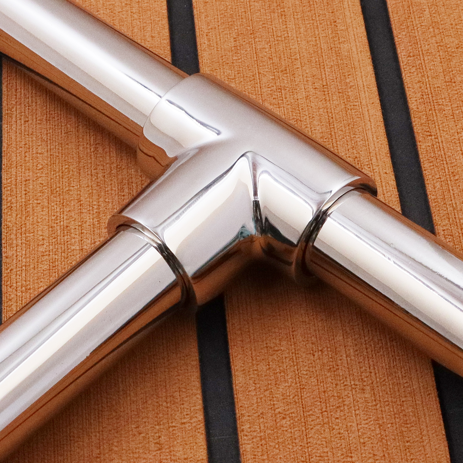 Stainless Steel 316 Marine Boat 3 Way Handrail Fitting 90° Deck Hand Rail Tee Joint Connector for 22mm/25mm/32mm Tube/Pipe