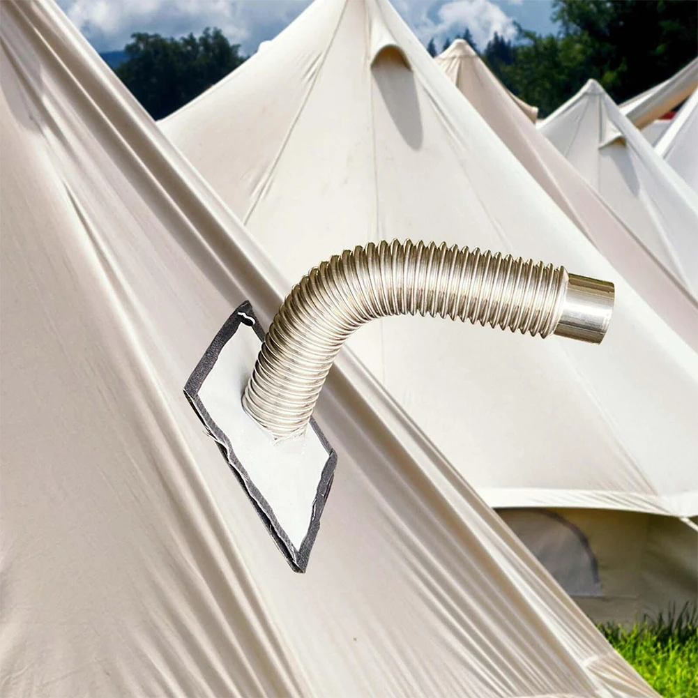 Tubo de estufa de leña de acero inoxidable, codo de 90 grados, revestimiento de chimenea, curva 90 °   Tubo de estufa de combustión múltiple