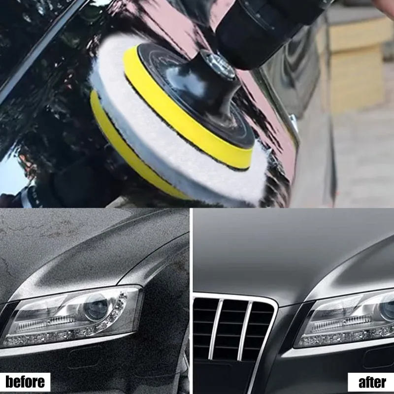 3/4/5/6/7 Polegada kit de polimento uma almofada de polimento carro cera esponja disco lã roda auto pintura cuidados polidor almofadas para polidor carro