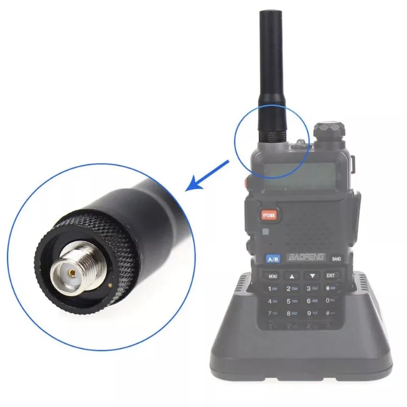 Baofeng-walkie-talkie,メス,bncオス,モバイルハム,SF-20, SMA-F, 144 mhz,430mhz用のソフトデュアルバンドアンテナ