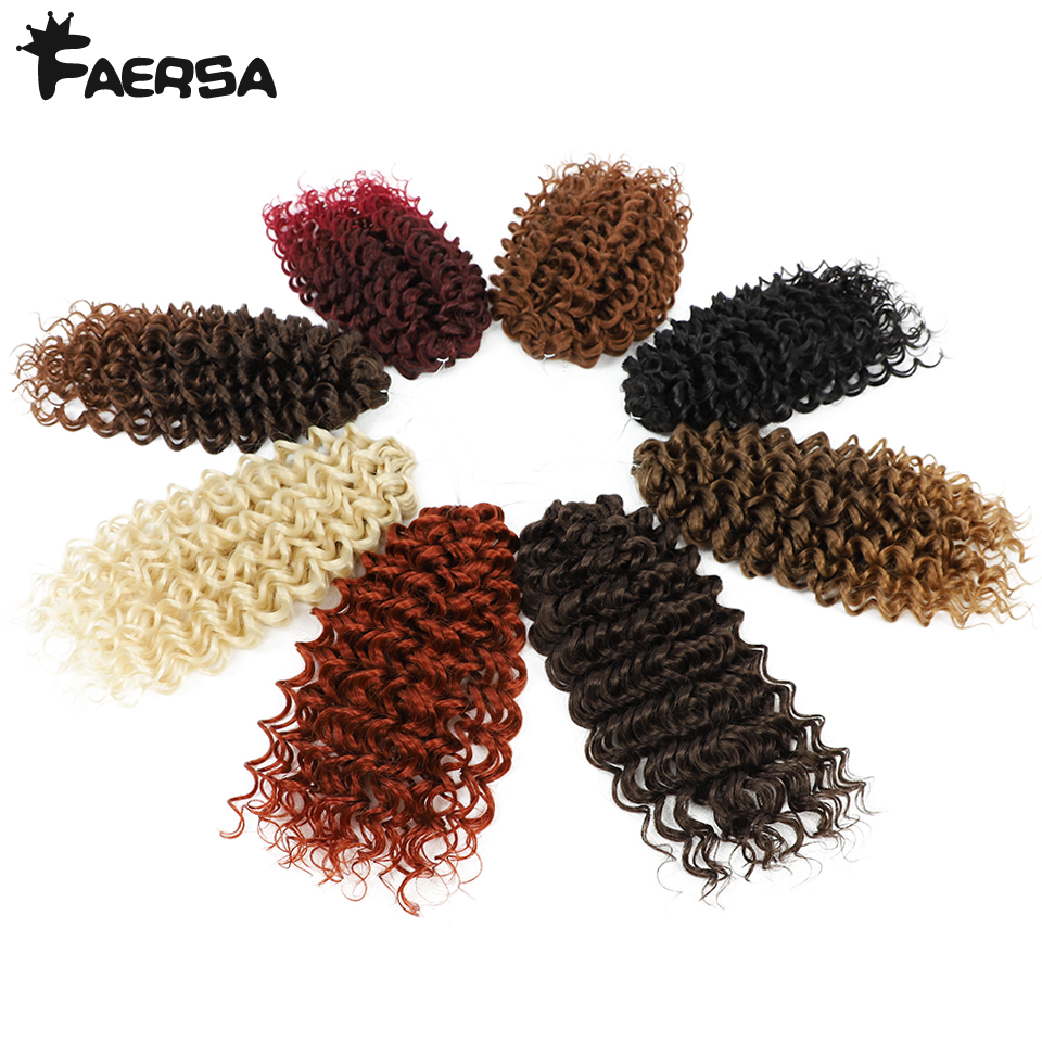 合成皮革の波状の巻き毛とカール,14,18および22インチ,ディープウェーブ