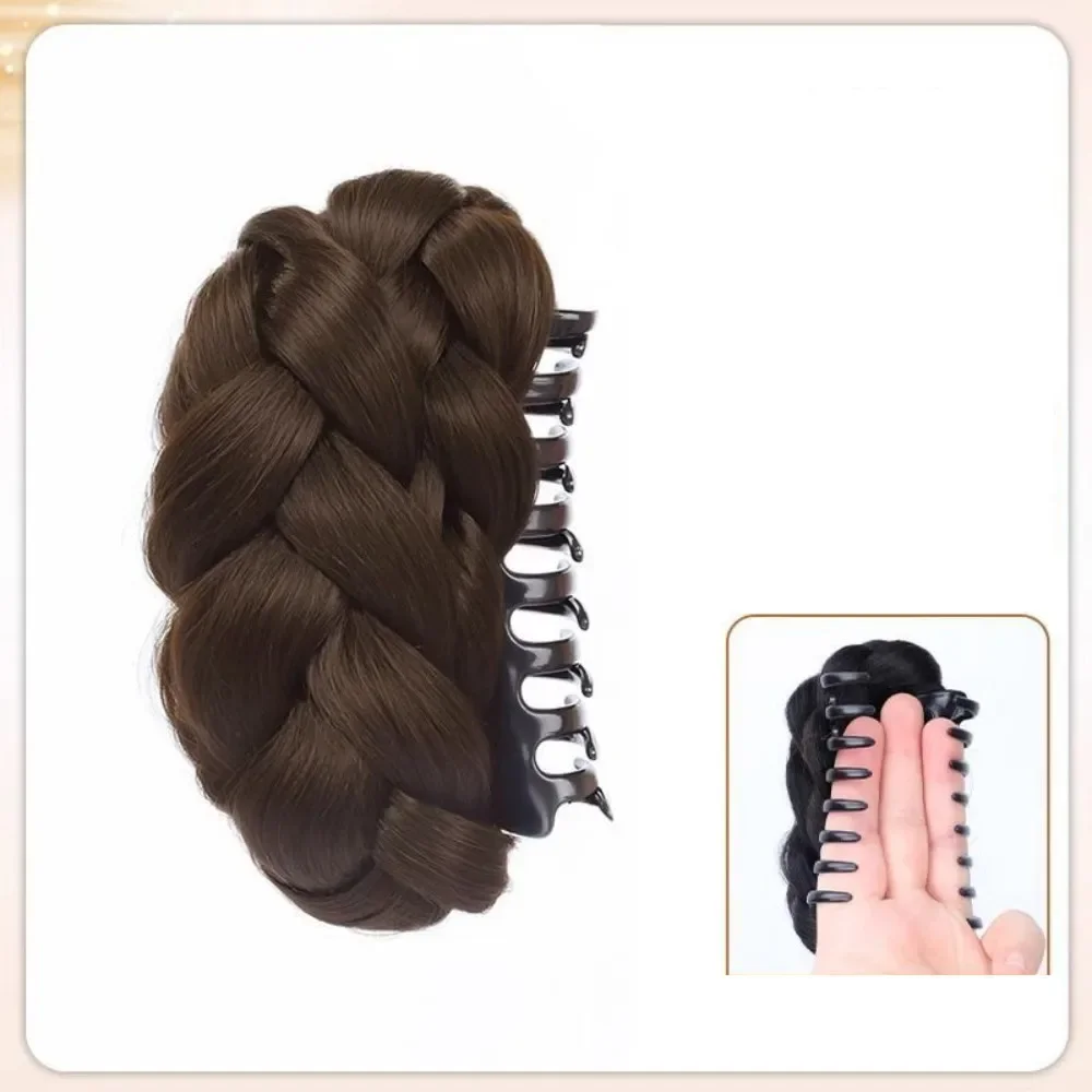 Twist Ball Kopf Synthetische Perücke Weibliche Greif Clip Hohe Schädel Top Haar Chinesischen Stil Kleid Natürliche Flauschige Vertrag