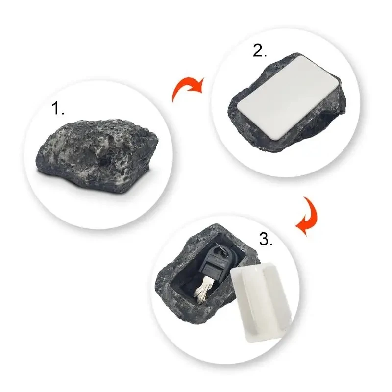 Mini Safe Key Box para Outdoor, Rock Hidden, Hide in Stone Security, Armazenamento seguro, Escondendo Containers, Safe Box, Mni Locker, Drop Shipping, Spare