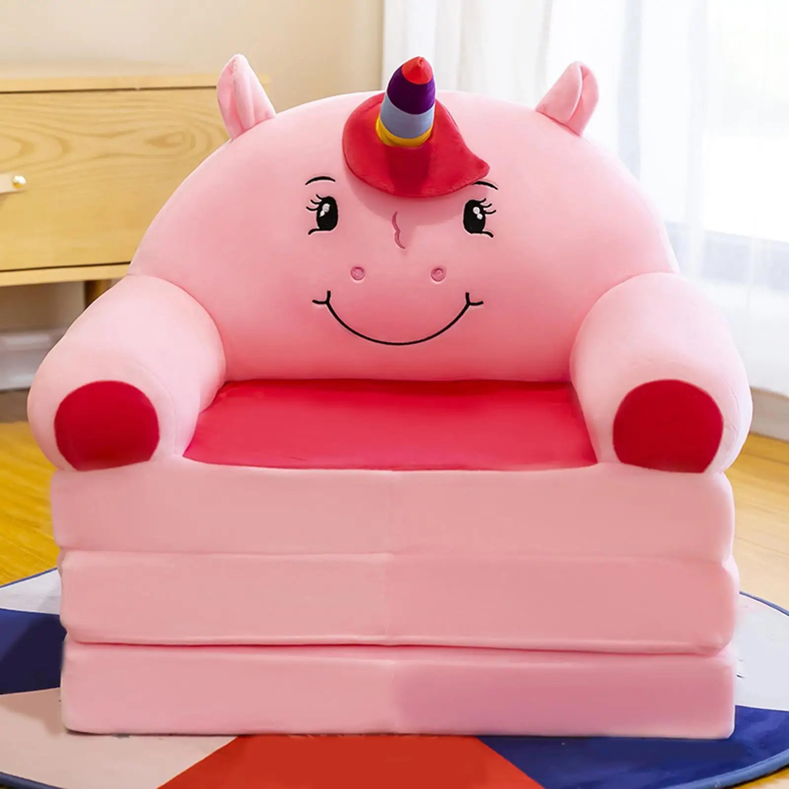 Funda para asiento de silla para niños, funda extensible lavable de 3 capas para sofá cama, funda para sofá para sala de estar, dormitorio y hogar