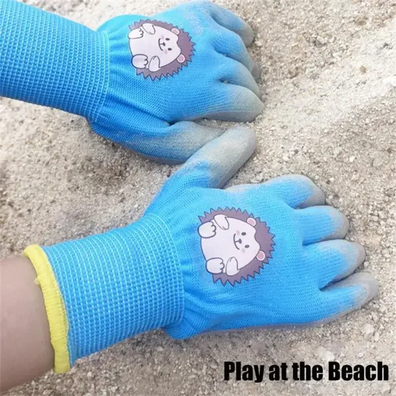 DIY เด็กถุงมือป้องกันความปลอดภัยทนทานกันน้ําทํางานสวนลื่น,เด็กถุงมือยาง,ทนต่อการเจาะ,ห้องครัว