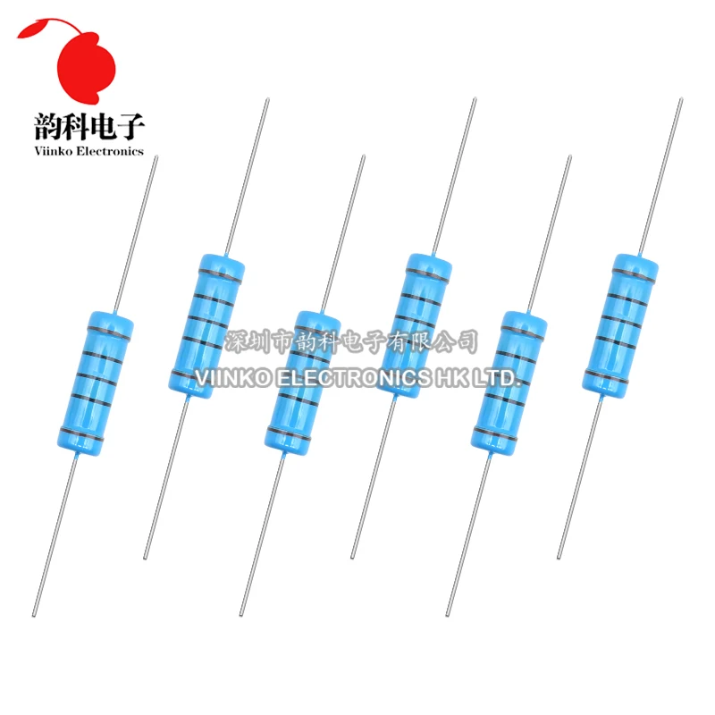 10 Uds 5W 1% resistencia de película metálica 0.1R ~ 10M 0.47R 100R 220R 330R 1R 2R 1K 1,5K 2,2K 3,3K 3,9K 4,7K 10K 22K 47K 100K 470K 1M ohm