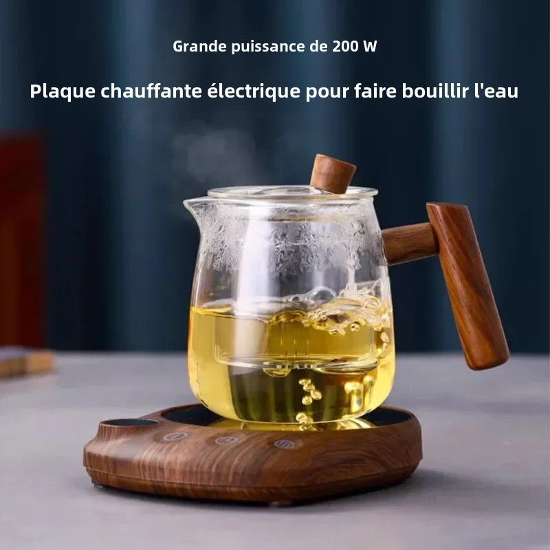 Plaque chauffante électrique pour boissons, 200W, chauffe-tasse intelligent pour thé au lait, café, bureau, 5 températures, avec minuterie, arrêt automatique