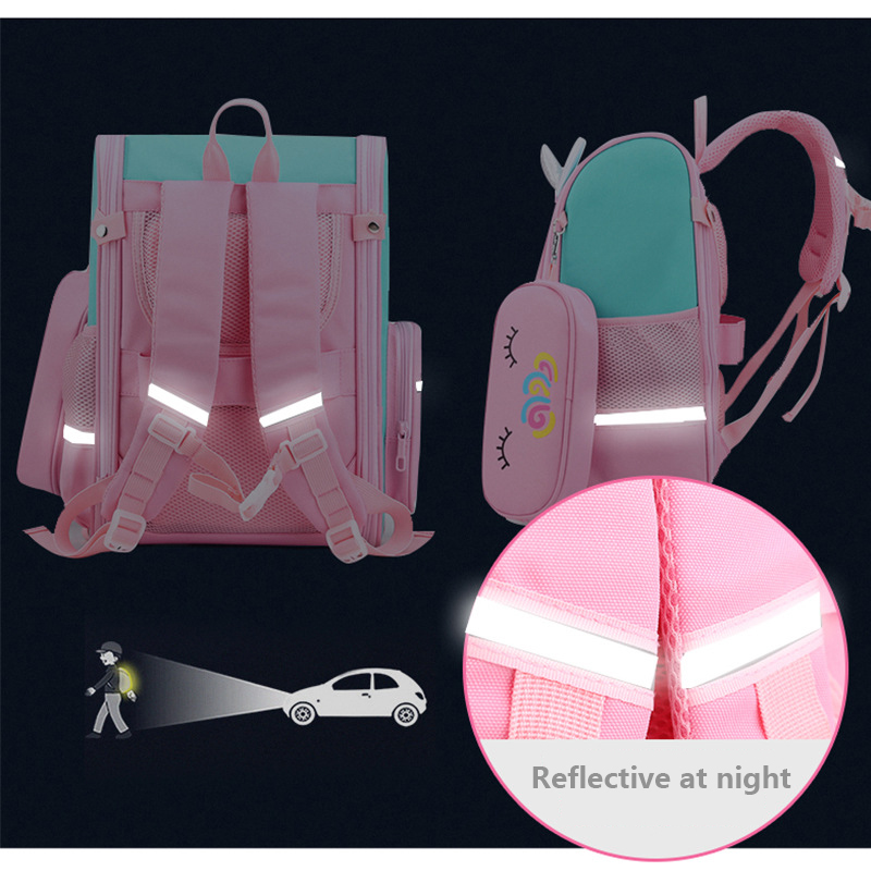 Cartoon-Einhorn-Schultaschen, Rucksack mit Rollen für Mädchen, Trolley-Tasche mit Rollen, für Studenten, Kinder, Rollrucksack, Trolley-Tasche