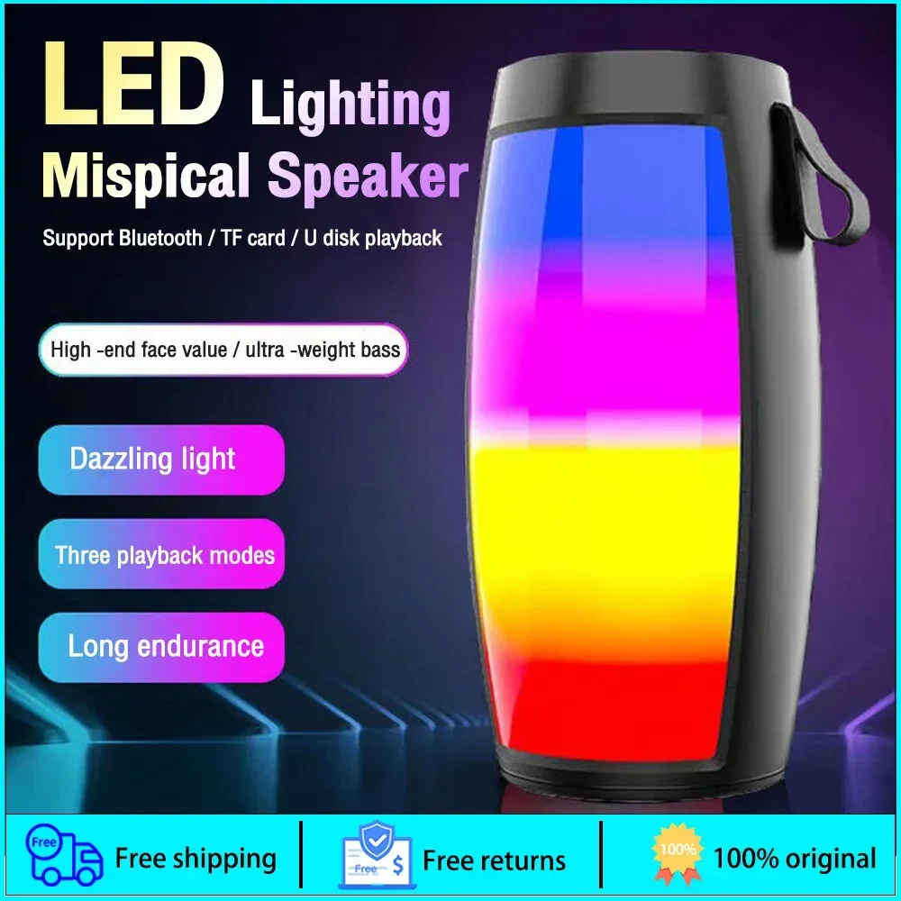 1202 Draadloze Bluetooth-luidsprekers Thuis Buiten Draagbare kleine luidspreker Subwoofer Autoradio Bass MP3-speler Geluidssysteem LED-verlichting