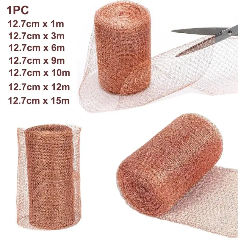 Malla de cobre antiparaspas, red de alambre de cobre antiespigas, red de protección de señal, alambre de cobre para roedores, suministro de jardín para plantas protcetadas