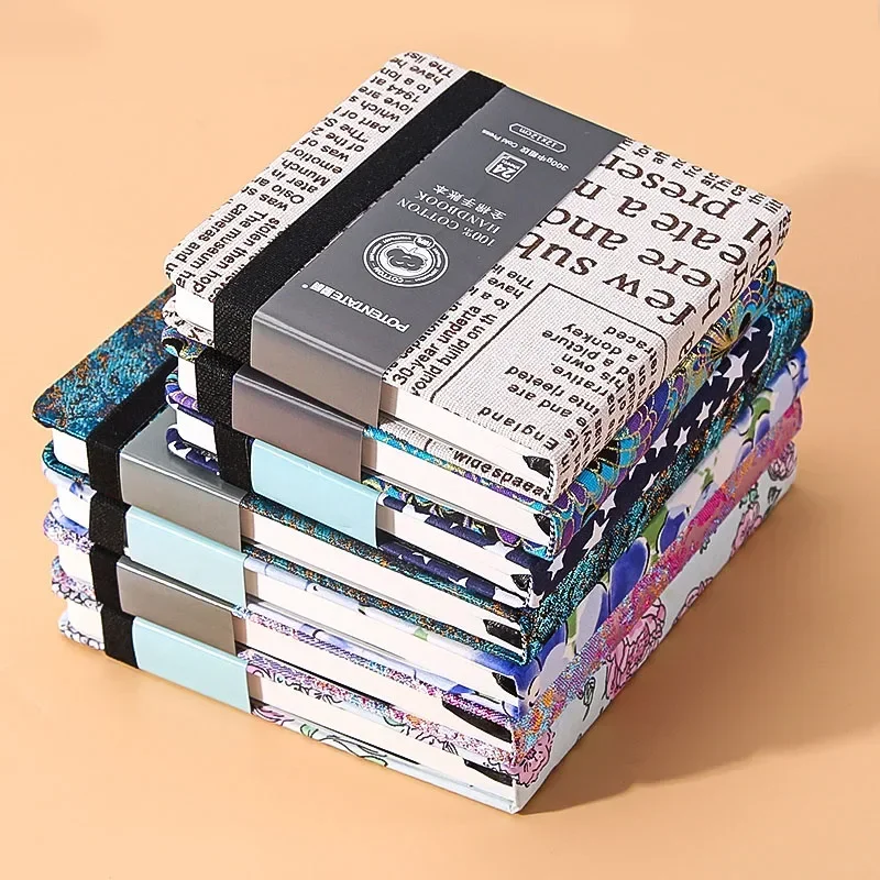 Libro quadrato per acquerello in cotone Libro per organo da 300 g Libro pieghevole in tessuto Libro per pittura a piombo portatile con linee sottili