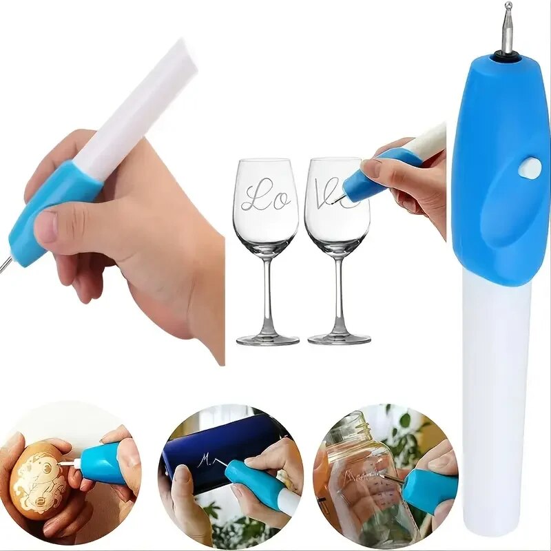 Mini bolígrafo de grabado eléctrico inalámbrico, herramienta de tallado de escritura de nombre, grabado de precisión