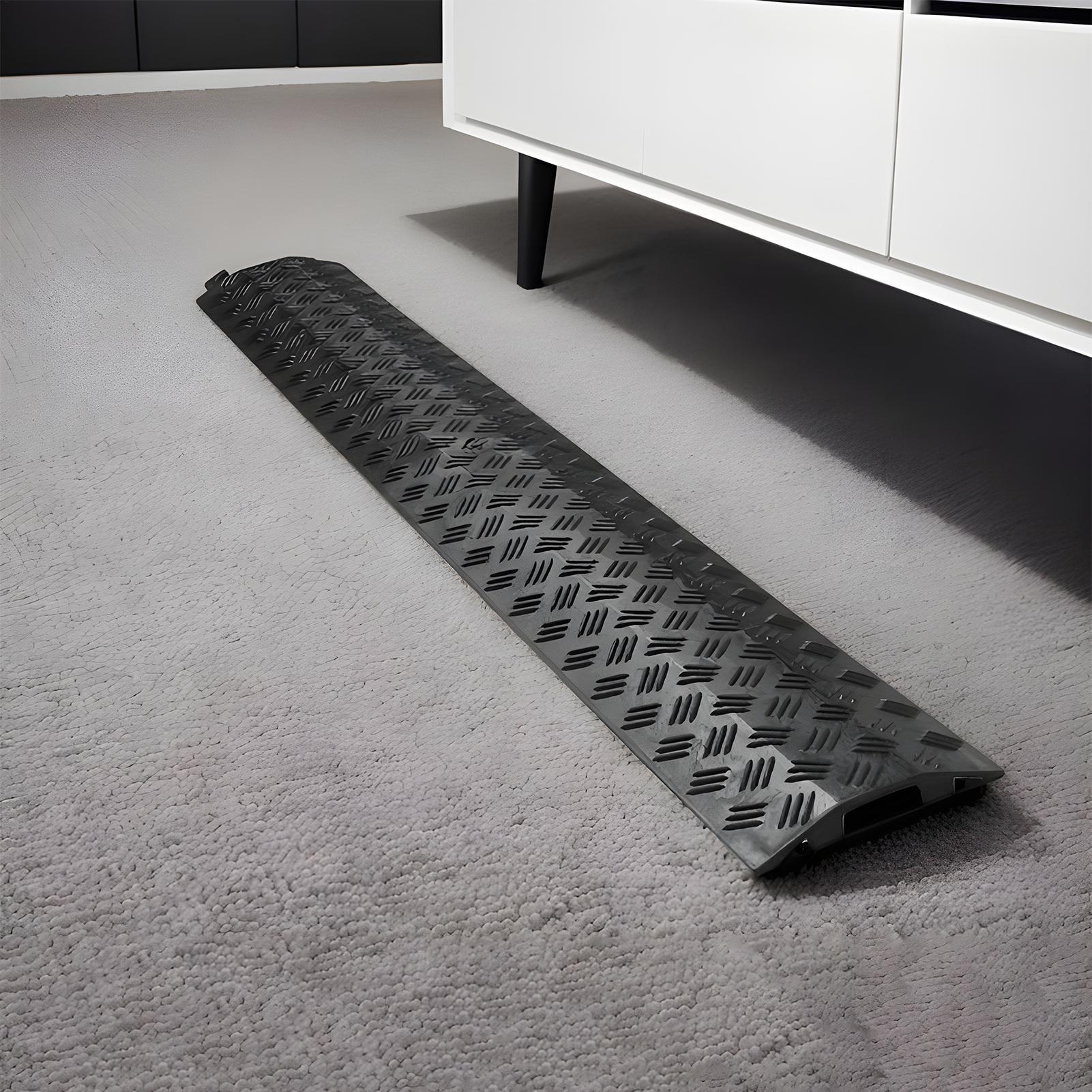 Drive Over Cable Protector Walkway Power Lines Protector Waterproof Sidewalk Speed Bump Cable Ramp for Road Driveway Asphalt