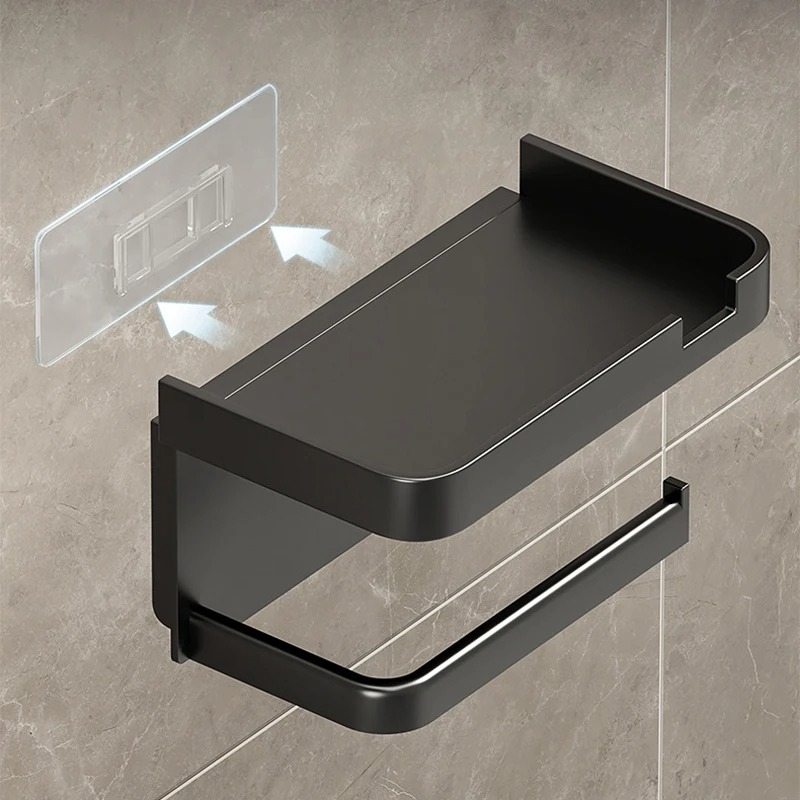 Soporte de papel higiénico, estante de almacenamiento de plástico, toalla de cocina, colocación de botellas de condimentos, rollo de papel de pared para baño, almacenamiento de teléfono
