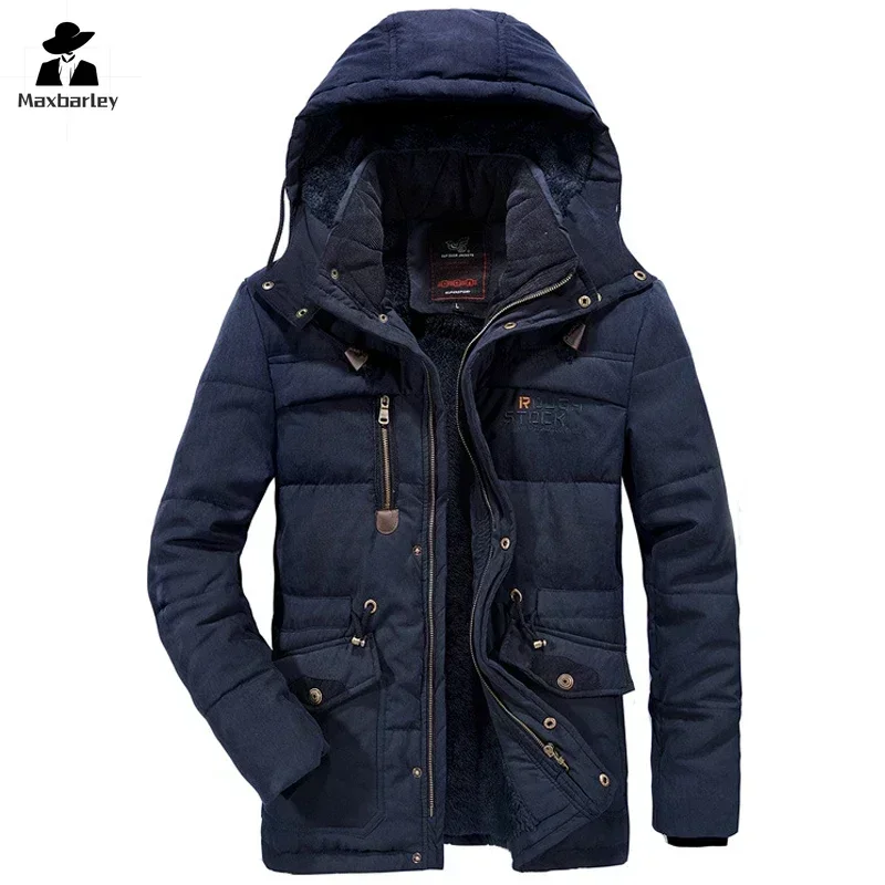 Parka Männer Mäntel Winter Jacke Männer Verdicken Mit Kapuze Wasserdichte Outwear Warme Mantel Casual Herren Jacken Mantel Pelz Thicking Mantel