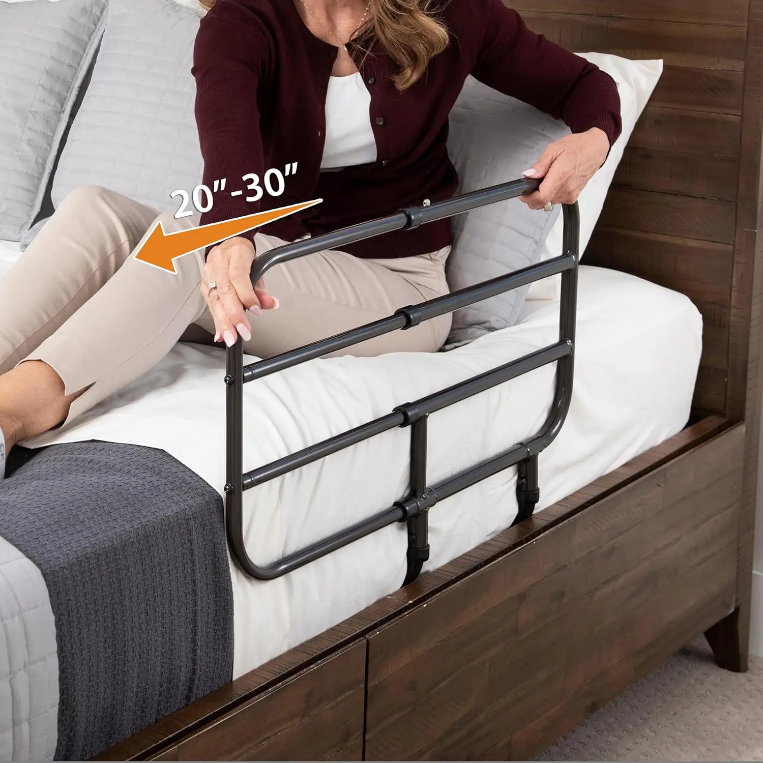 Life Bedside Extend-A-Rail, Adjustable Bed Rail for Elderly and Bedside Standing Assist Grab Bar (Eligible for VAT Relief in the