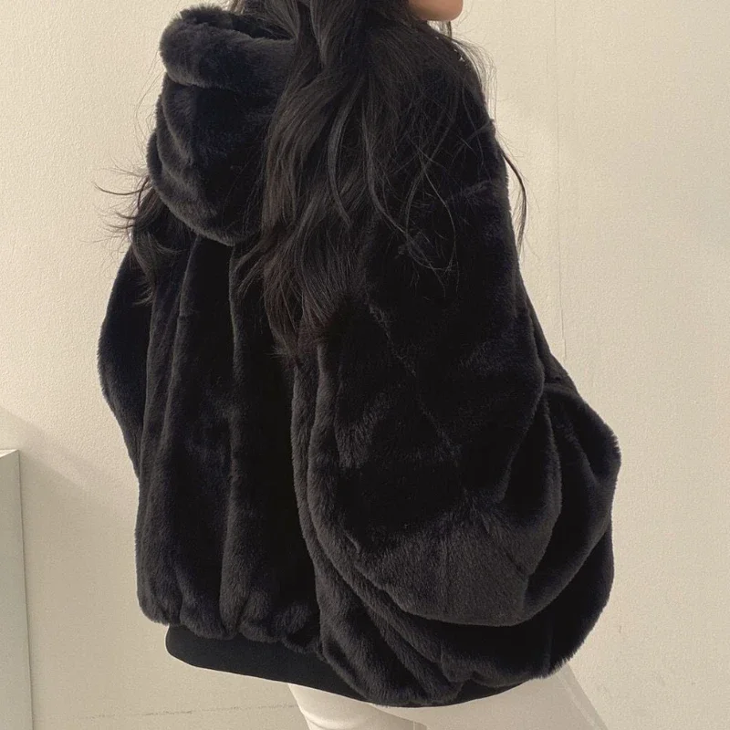 Parka épaisse à capuche pour femme, veste décontractée, confortable, Double couche, Style coréen, Simple, solide, chaud, mignon, automne hiver 2024