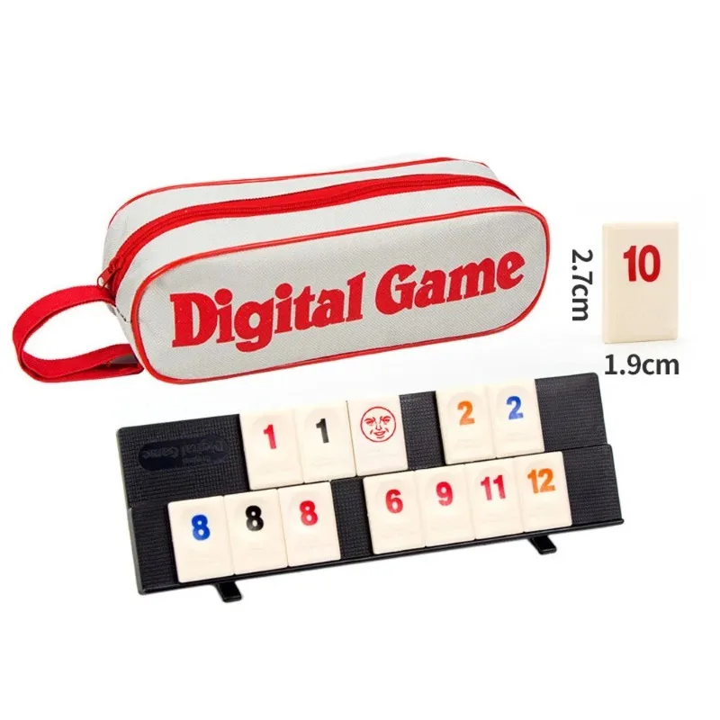 Jogo de tabuleiro clássico rummy telha de movimento rápido 2-4 pessoas israel mahjong jogo digital mais quente jogo de festa portátil