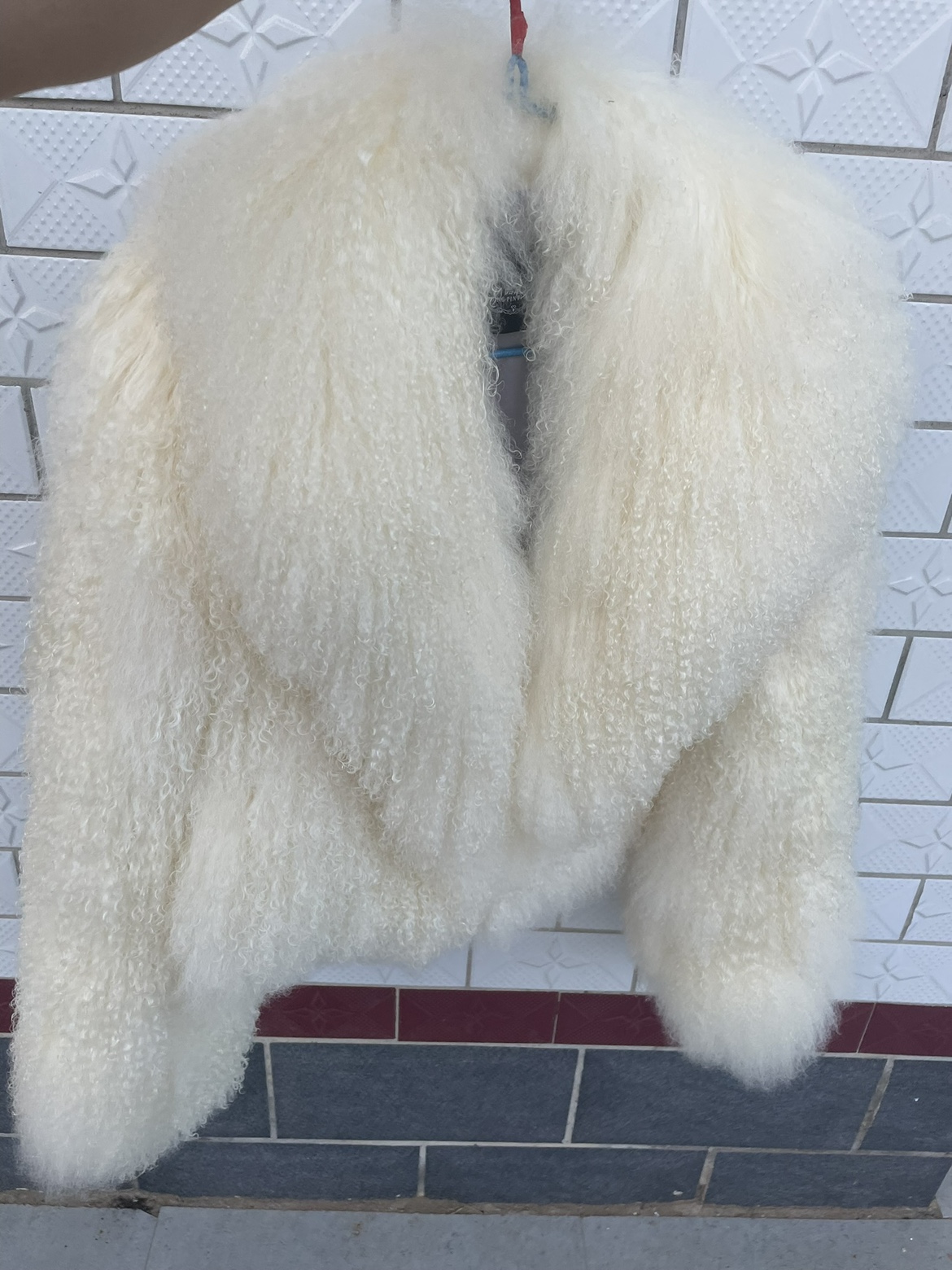 Dames Echt Mongolië Schapenbont Jas Elegant Wit Pluizig Effen Dikker Warme Lange Mouwen Jassen Winter Chic Overjas