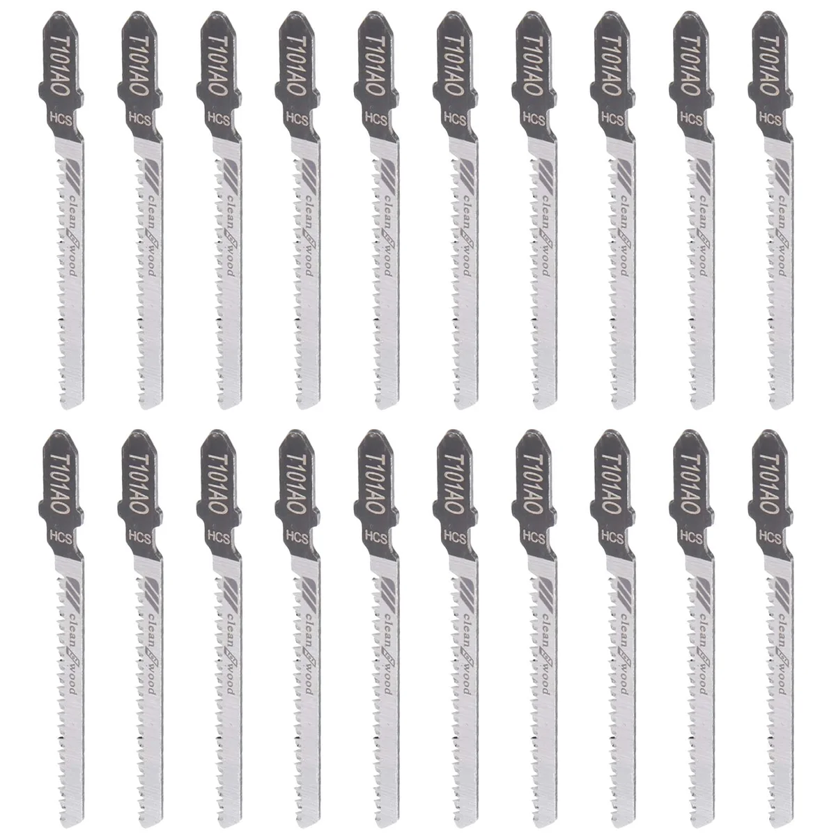 BABQ 20Pcs 왕복 퍼즐 블레이드 T101AO T-생크 멀티 지그 톱 블레이드 목재 플라스틱 커팅 디스크