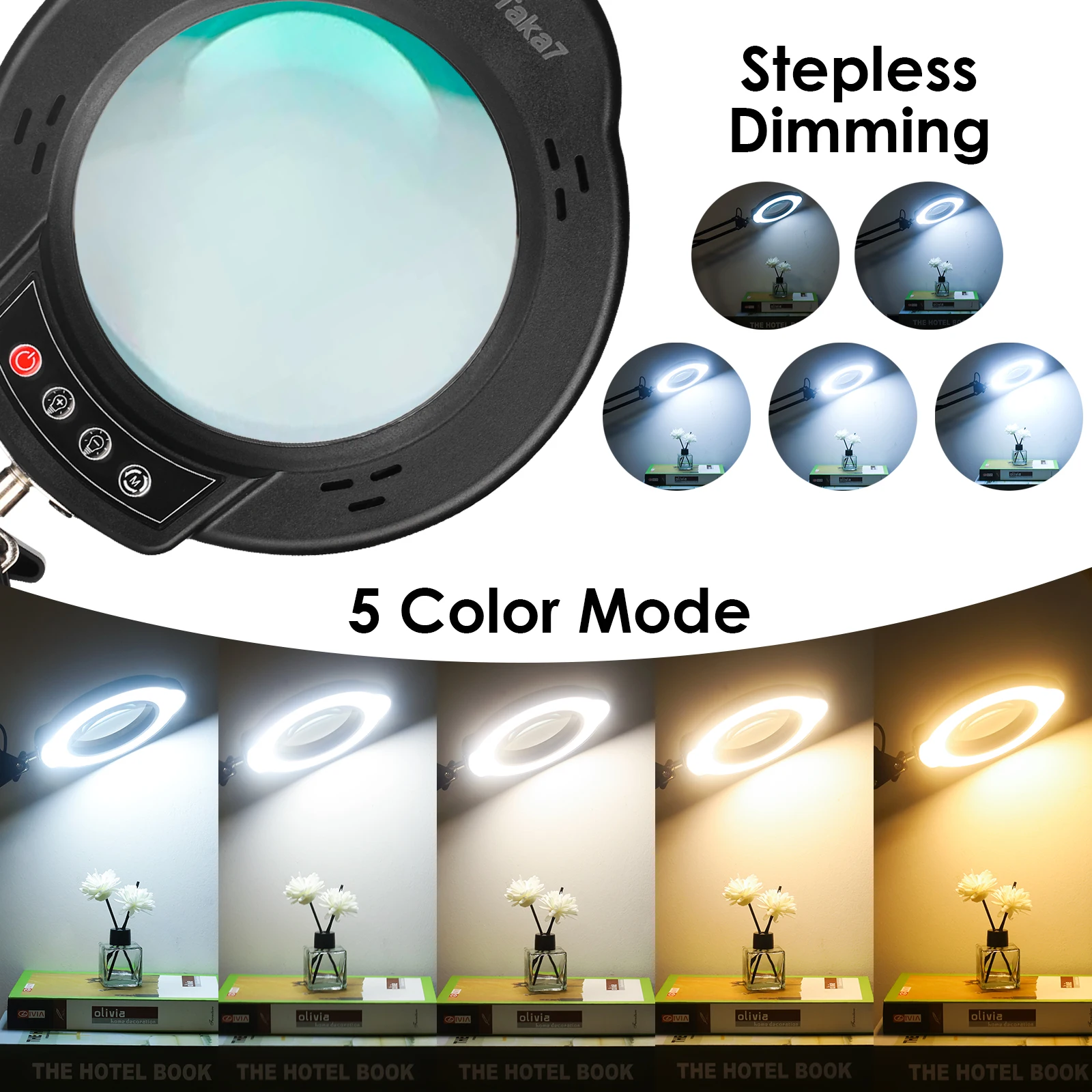 4.3" Real Class 10X Magnlification Stepless pimming 5 Color Mode 84 Of Them LED 10 Levels Provide Bright Light Brightness