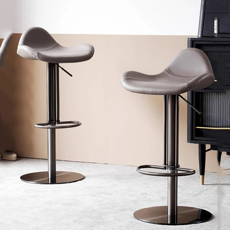 Weiße hohe moderne Barhocker aus Metall, luxuriöse Qualität, Bistro-Salon-Barhocker, nordische drehbare, bequeme Taburete Cocina-Möbel