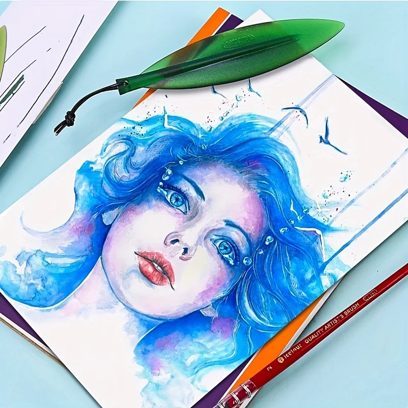 Willow leaf letter opener sword Letter Opener Watercolor Book Cutting Separating Tools Will not scratch paper Art Tool Kits