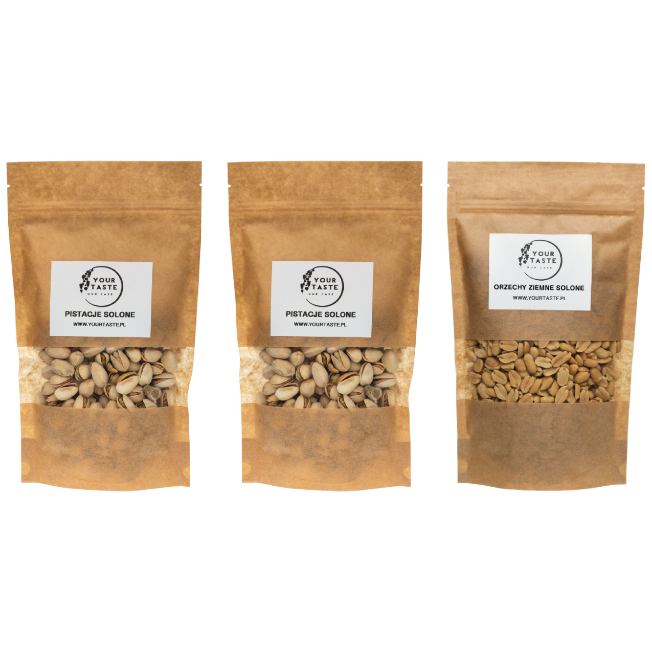 Zestaw - 2x Pistacje solone 500g + Orzechy ziemne solone 500g