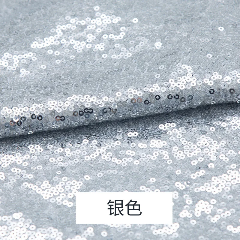 1/2/3/4/5M Sequins เสื้อผ้าผ้าโดยเมตรผ้าปูโต๊ะพื้นหลังตกแต่งงานแต่งงานผ้าพันคอ Party ชุดเย็บวัสดุ
