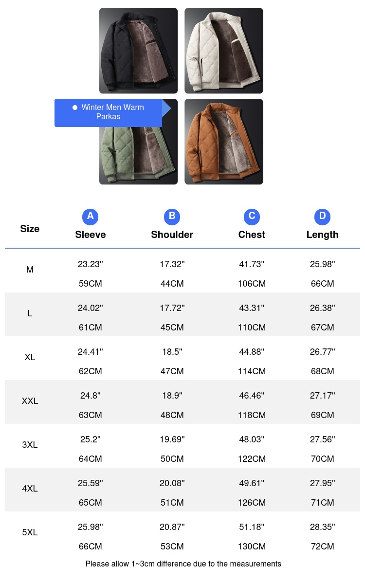 Chaqueta acolchada cálida de lana para hombre, Parkas térmicas con cuello levantado, cortavientos grueso de algodón, ropa para hombre, invierno