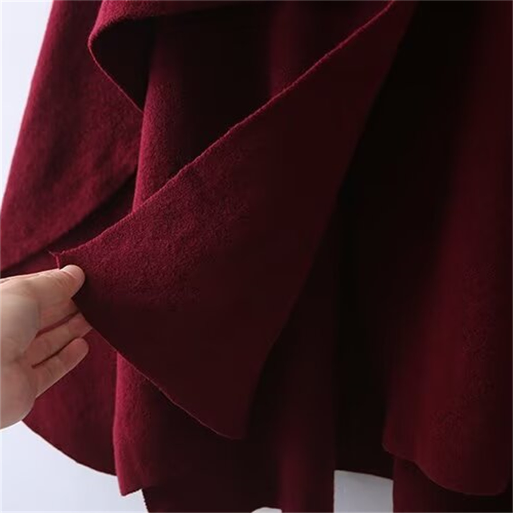 PB & ZA jubah rajut wanita dua warna, pakaian kardigan edisi longgar musim gugur/musim dingin produk baru