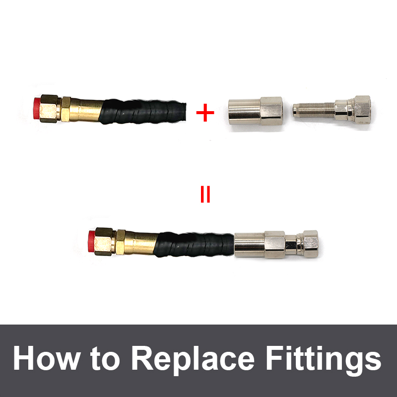 I.D 7.9mm, 9.5mm Reusable High Pressure Hydraulic Hose Fitting Compatible With The SeaStar BayStar