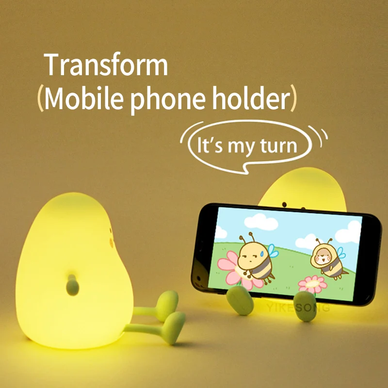 子供用タッチセンサー付きLEDランプ,USB経由で充電可能,RGBタイマー,カピバラ,かわいい,調光可能,寝室用ナイトライト,ギフト