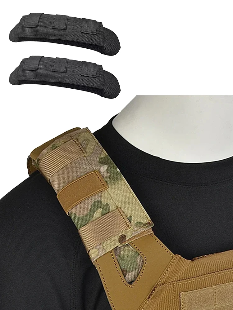 1 par de almofada de alça de ombro para colete, almofada confortável de malha de nylon, molle tático para fcpc/jpc, acessórios para mochila de caminhada