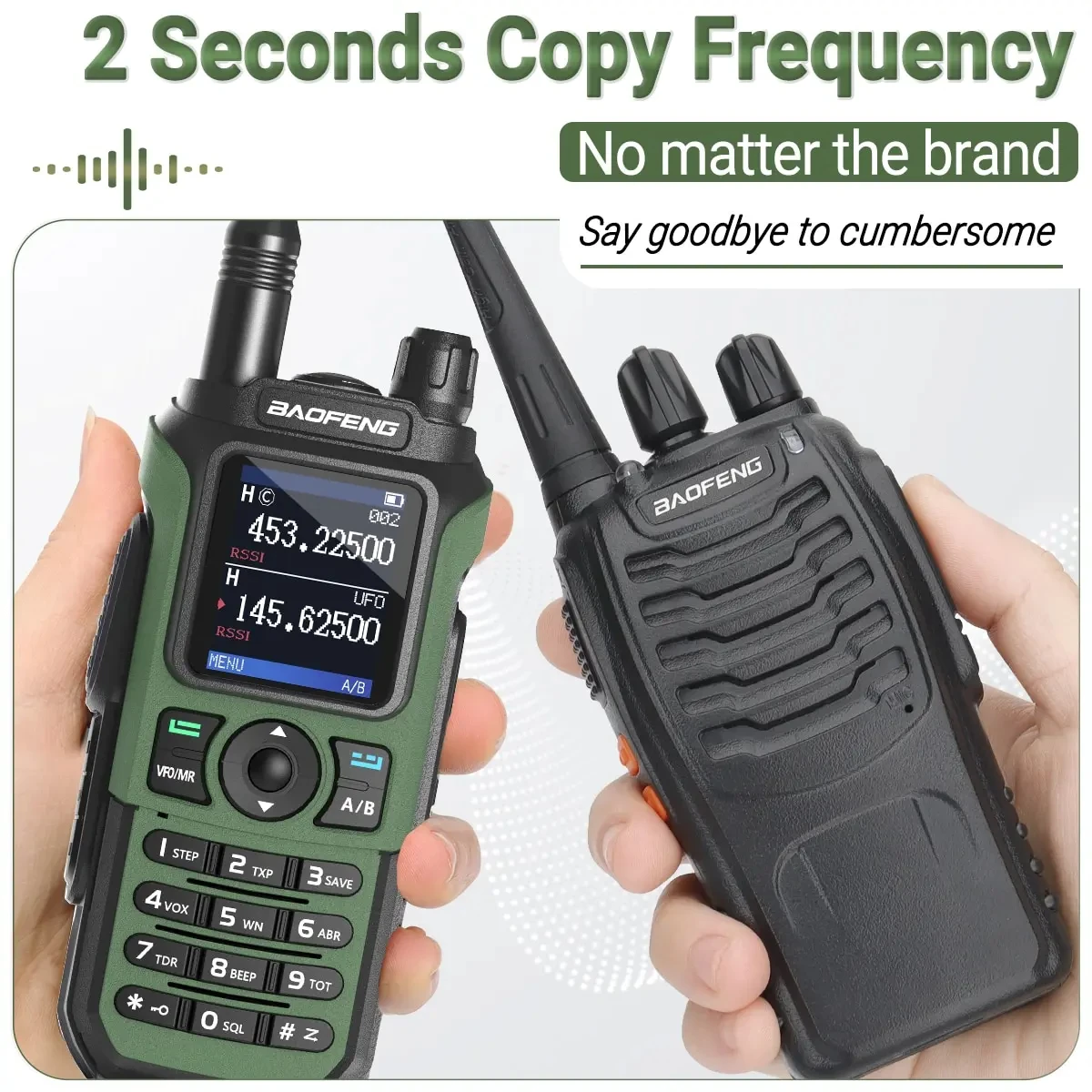 Baofeng UV 21 Pro V2 Am copia inalámbrica frecuencia Walkie Talkie linterna de largo alcance cargador tipo C Radioaficionado UV-5R BF-888S