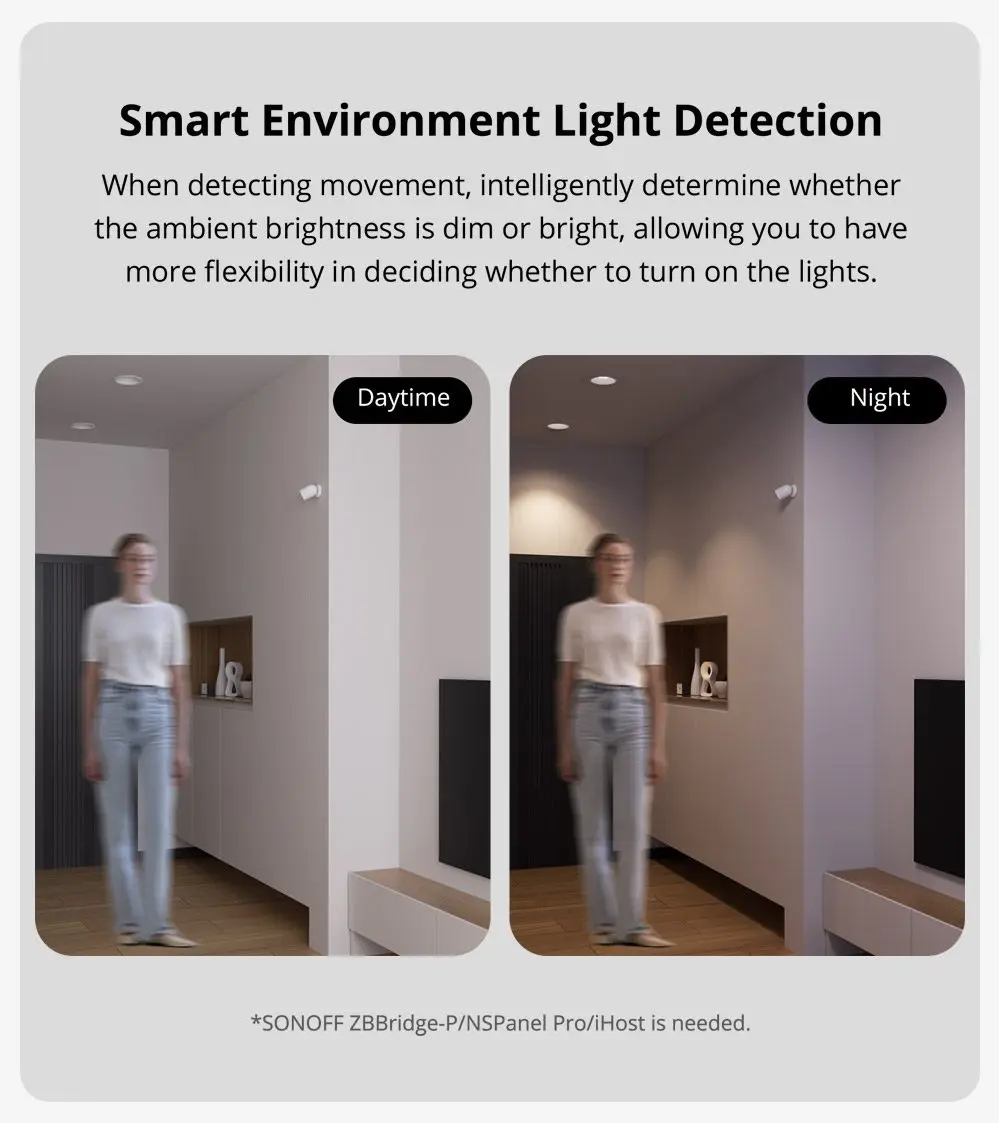 SONOFF SNZB-03P Sensor de movimiento Zigbee seguridad del hogar enlace de escena inteligente Local a través de la aplicación EWeLink Alexa Google Zigbee Hub requerido