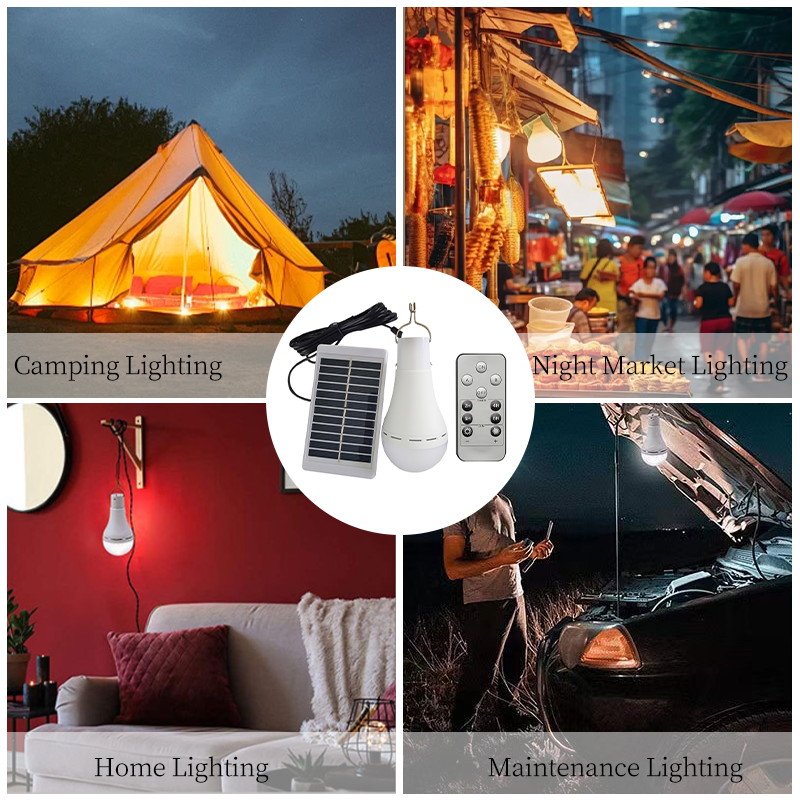 Luces solares impermeables con carga USB, lámparas LED de emergencia para exteriores e interiores