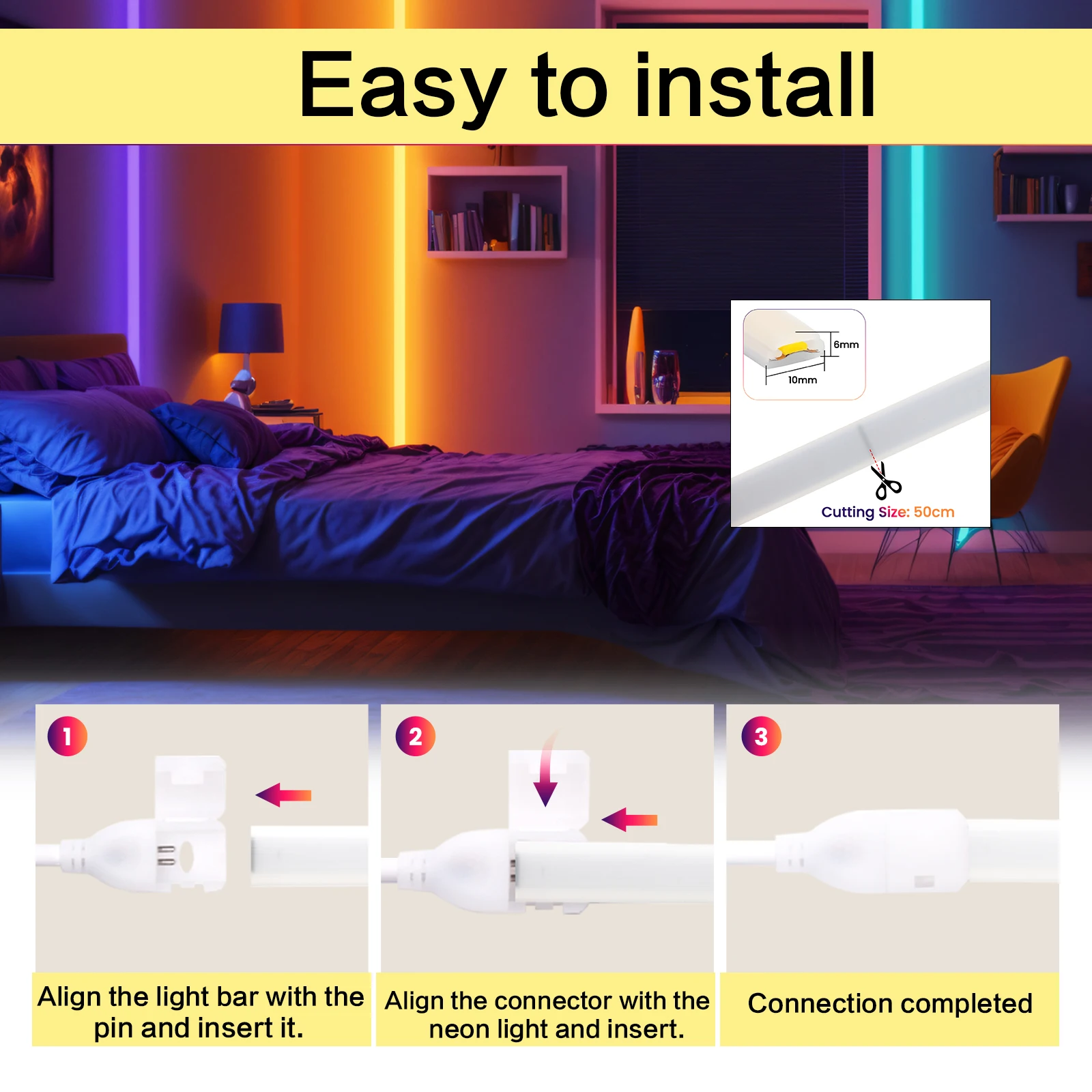 Faixa de luz led cob 220v com interruptor/plugue dimmer super brilhante 288leds/m ip65 3000k 4000k 6000k decoração interna e externa de alta qualidade