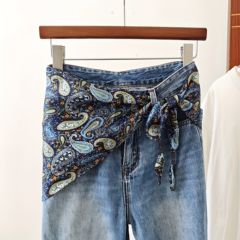 1 peça [cinto de lenço feminino] cinto de lenço feminino – cincher de cintura com alça longa para jeans, vestidos, calças – sotaque de cinto elegante