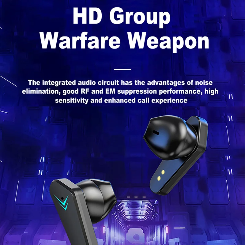 X15 TWS Gaming Earbuds Bezprzewodowe słuchawki Bluetooth z mikrofonem Bass Audio Pozycjonowanie dźwięku 9D Stereo Music HiFi Headset dla graczy