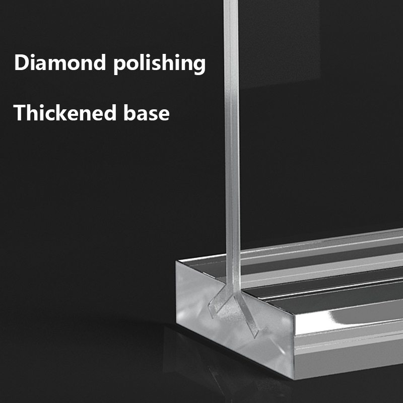 A4/A5/A6 Table Top Acrylic Sign Holder Double Sided Menu Paper Display Stand With Base Creative Picture Card Frame Restaurant