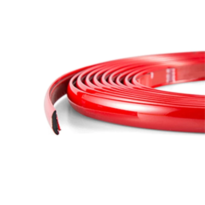 3M /5M Nhíp Ô Tô Ốp Lưng Tự Dán Trang Trí Màu Đỏ Dây Dày Chất Liệu PVC Để Ngăn Ngừa Cơ Thể trầy Xước Trang Trí Phụ Kiện Ô Tô