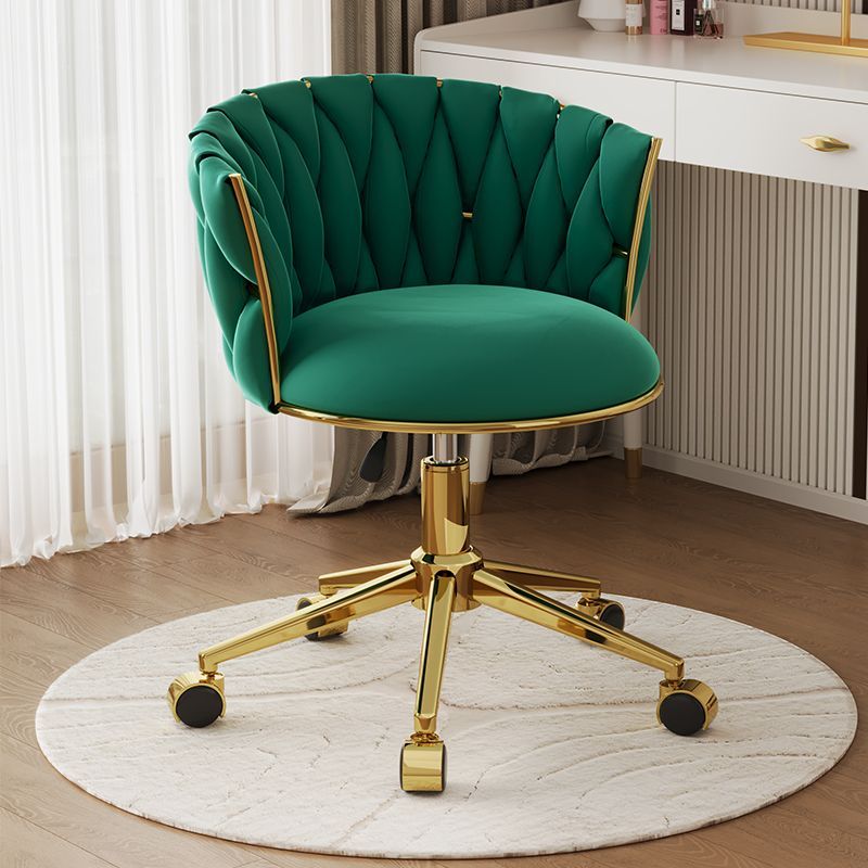 Desk Study Chair Computer Swivel Chair Bedroom Dressing Table Stool Soft Backrest Office Swivel Chair Can Be Raised and Lowered