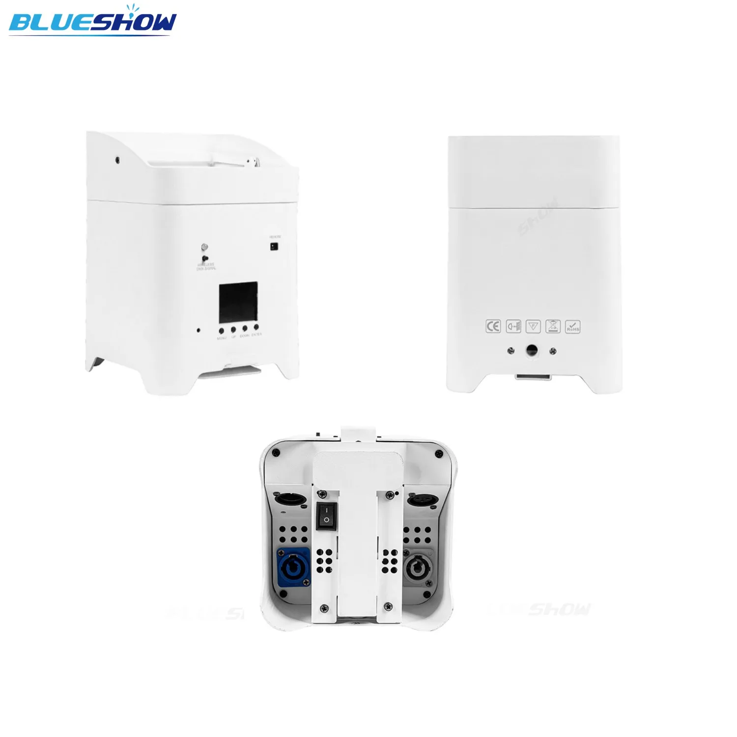 4pcs Wireless Battery Par Light with Bag 6x18W RGBWAUV 6IN1 Remote Portable Par LED Stage Effect Light