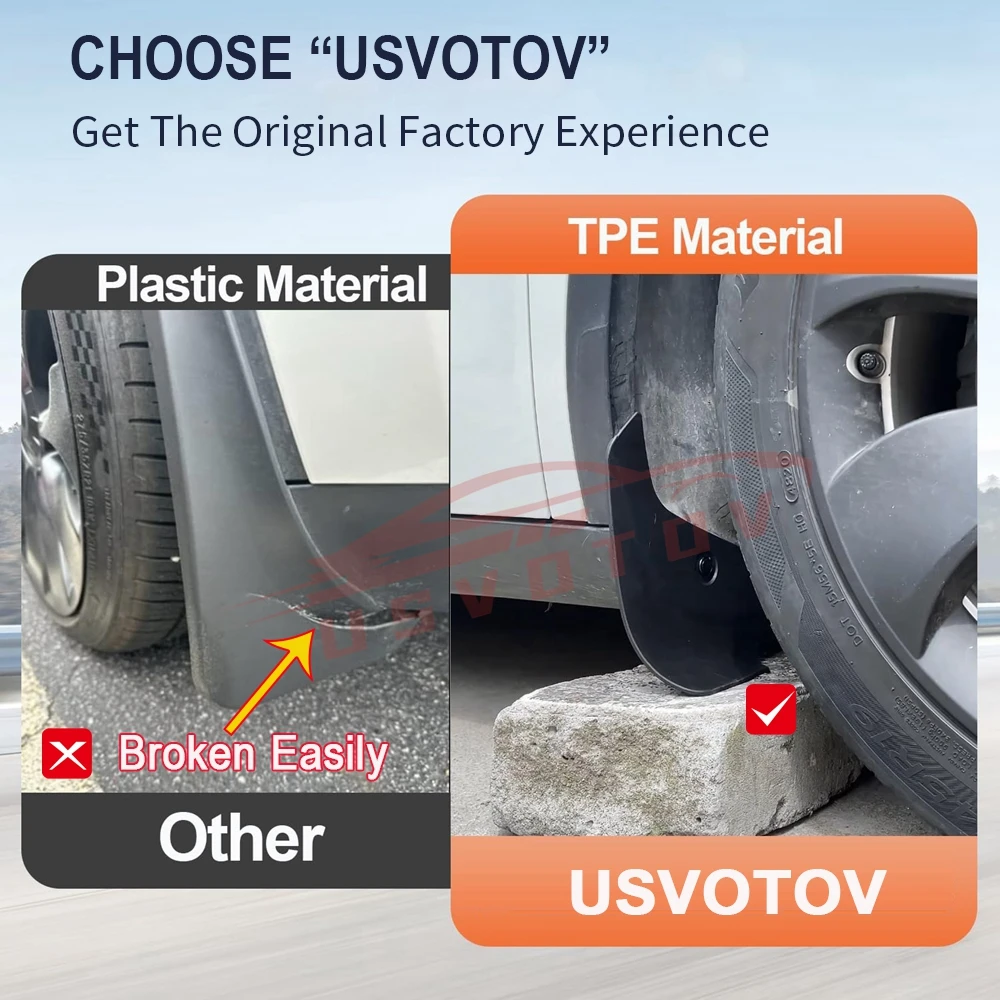 Miękkie chlapacze do Tesla Model 3 Y Juniper 2025 2024 Akcesoria Błotniki TPE Błotnik Osłona przeciwśnieżna Osłona przeciwpiaskowa Osłona ochronna