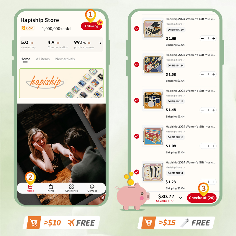 Hapiship 2024 여성용 레드 글레이즈 플라워 하트, 키스 미, 이탈리아 링크 핏, 9mm 스테인레스 스틸 팔찌, 쥬얼리 제작, ZH003