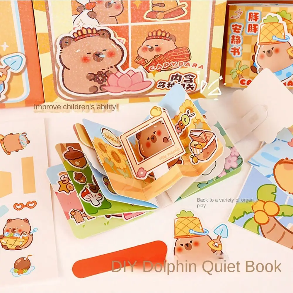 ชุดเครื่องเขียนน่ารักๆ capybara ลายการ์ตูนมากมายน่ารักของขวัญวันเกิดพร้อม kado wisuda กระเป๋าถือสำหรับเด็กประถม