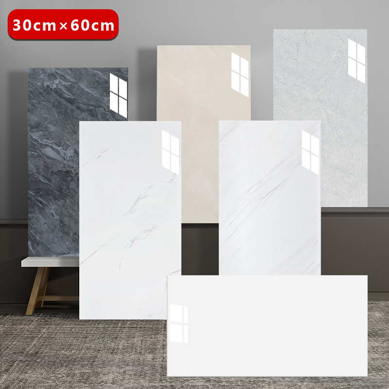Self-adhesive Tile Wall Stickers Floor Stickers Marble Kitchen Bathroom Floor Waterproof Mildew PVC