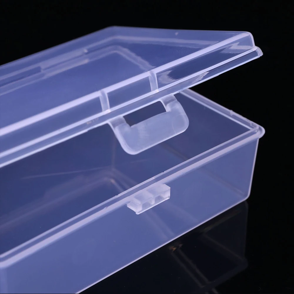 Scatola portaoggetti in plastica Custodia per gioielli Mini scatole Contenitore per carte Scatola trasparente Forniture di archiviazione portatili classiche